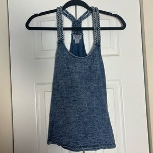 Mossimo Braided Tank Top Heather Blue Small